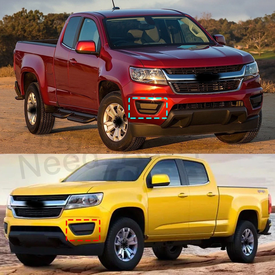 Pair Fog Light Cover Set of 2 For 2015-2020 Chevrolet Colorado Foto 2 de 4