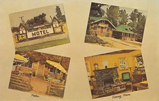 HOLIDAY VILLAGE MOTEL Oakhurst, CA Madera County Roadside '60s Vintage Postcard