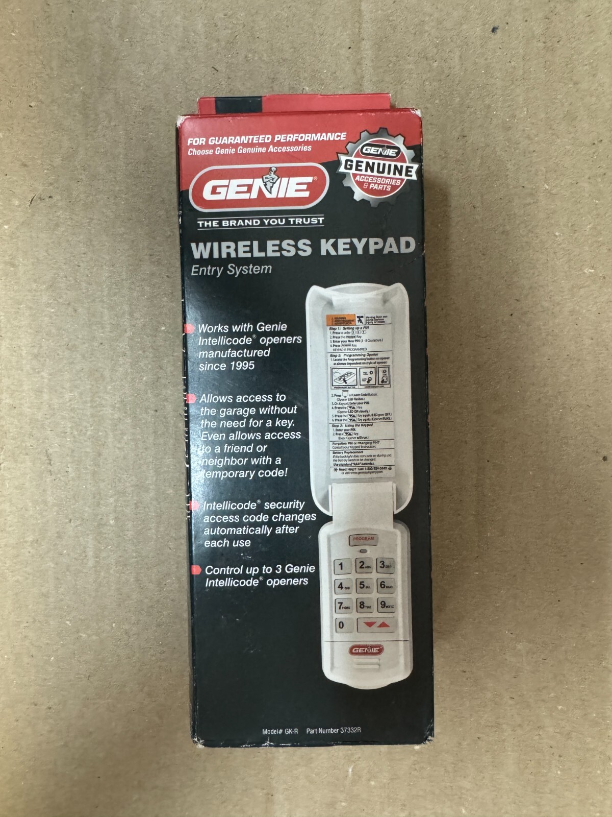 Genie Intellicode Wireless Keyless Keypad Garage Door Opener New 7460