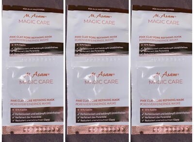 (499,67 /l) 3x2 Sachets M. Asam Magic Care Pink Clay Poren verfeinende Maske NEU