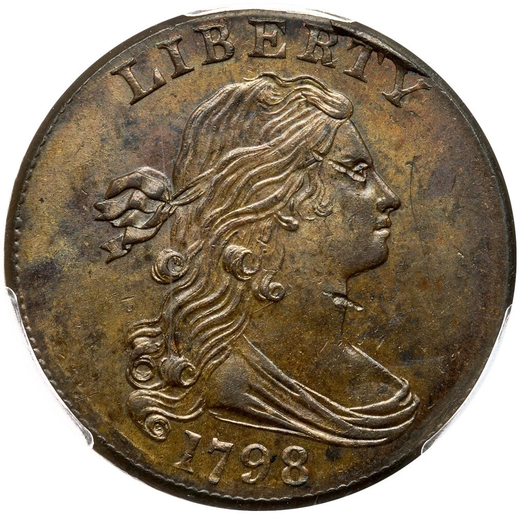 1798 S-173 R-5- PCGS MS 62 BN Draped Bust Large Cent Coin 1c