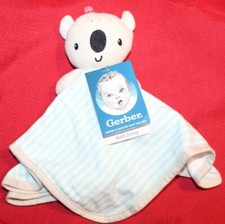 New GERBER koala bear blue/white striped lovey plush