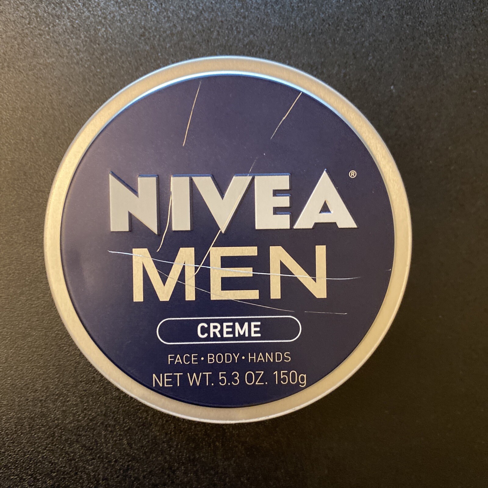 NIVEA Men Creme Multipurpose Cream for Men Face, Hand & Body Lotion, 5.3 oz. Tin
