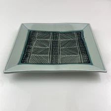 Peter S MacDougall PSM Plate Pottery Signed Maine - Japanese Style 9in x 10.75in