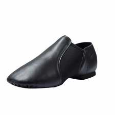 Dynadans Leather Upper Jazz for Women Men's Dance Shoes Black 5 Women/4.5 Men