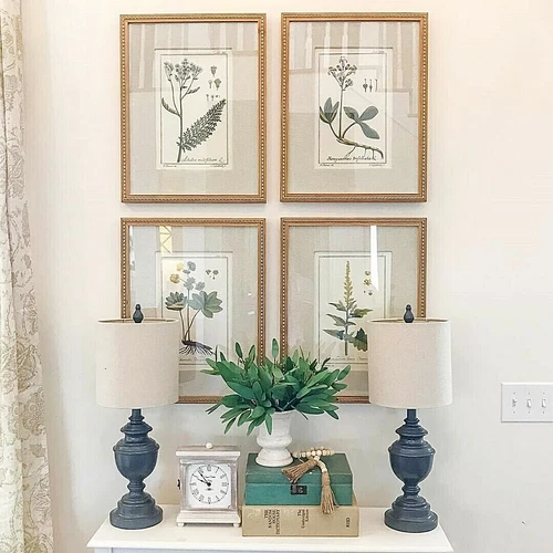 Botanical Study Leaf Berry Flower Wall Art Gold Frame Set Of 6 ~ Uttermost 33651 - Picture 5 of 11