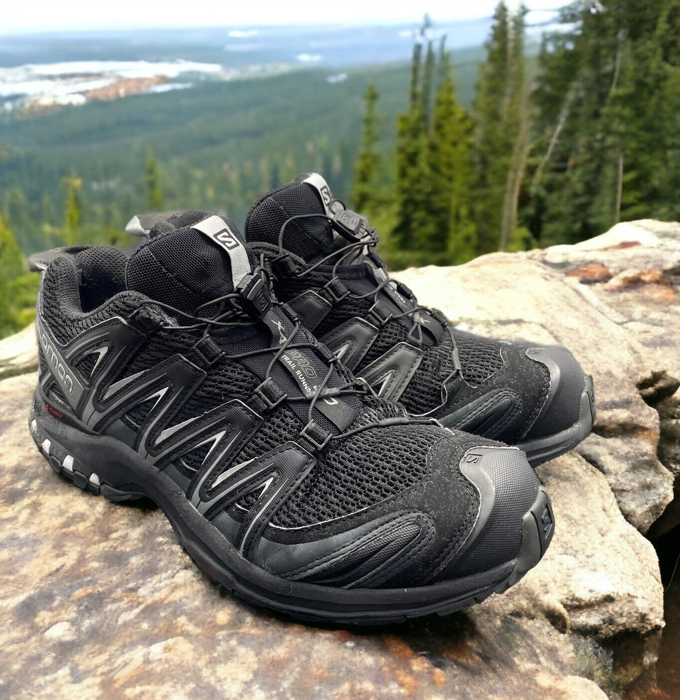 Salomon XA Pro Hike Trail Run All Terrain Shoes Black Drab Green Mens eBay