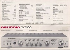 Manuale di istruzioni Operating Instructions per Grundig XV 7500 