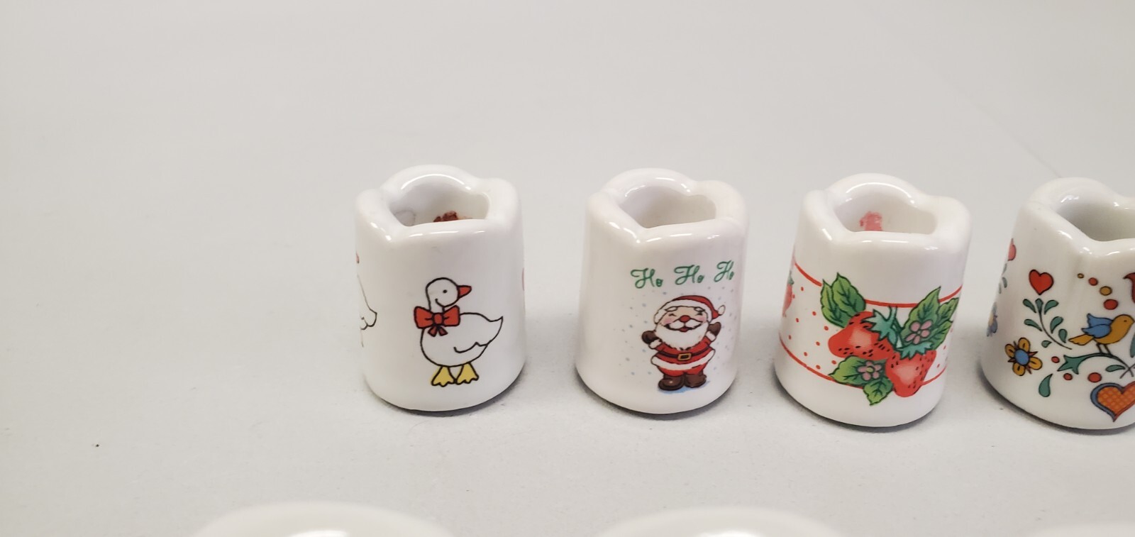 Vintage Ceramic Candle Holders Lot of 10 Funny Design W Germany Russ
