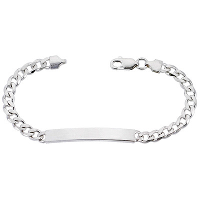 6mm Sterling Silber Italienische Kubanisch Panzerkette Link Id Armband, Gratis