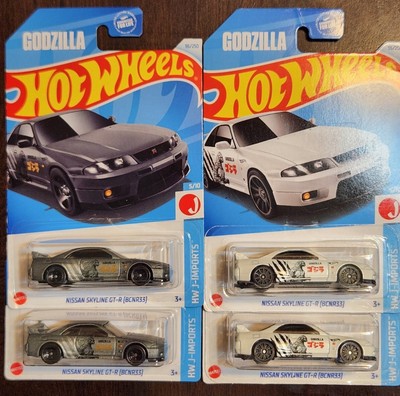 Hot Wheels Nissan Skyline GT-R BNR33 Godzilla Set Of 4