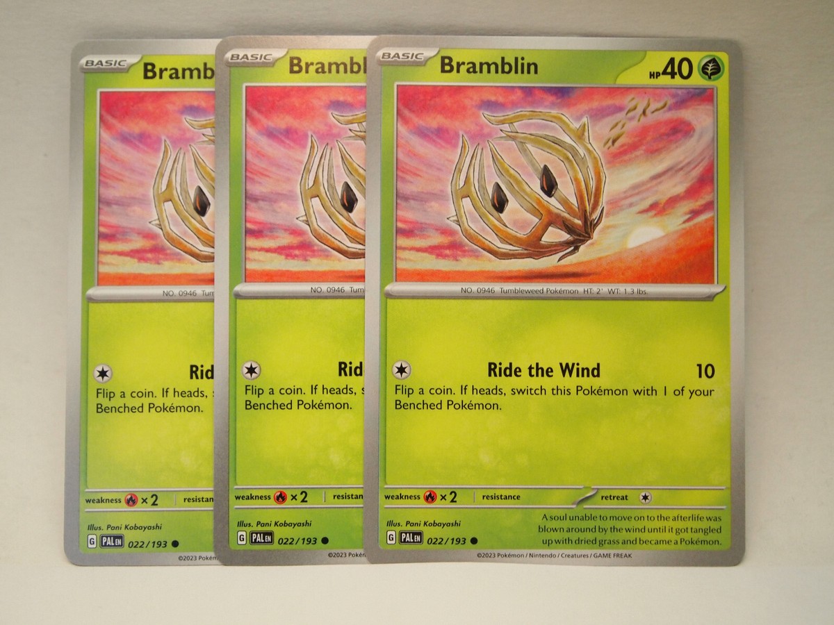 bramblin pokemon card 3x Bramblin 022/193 NM / M