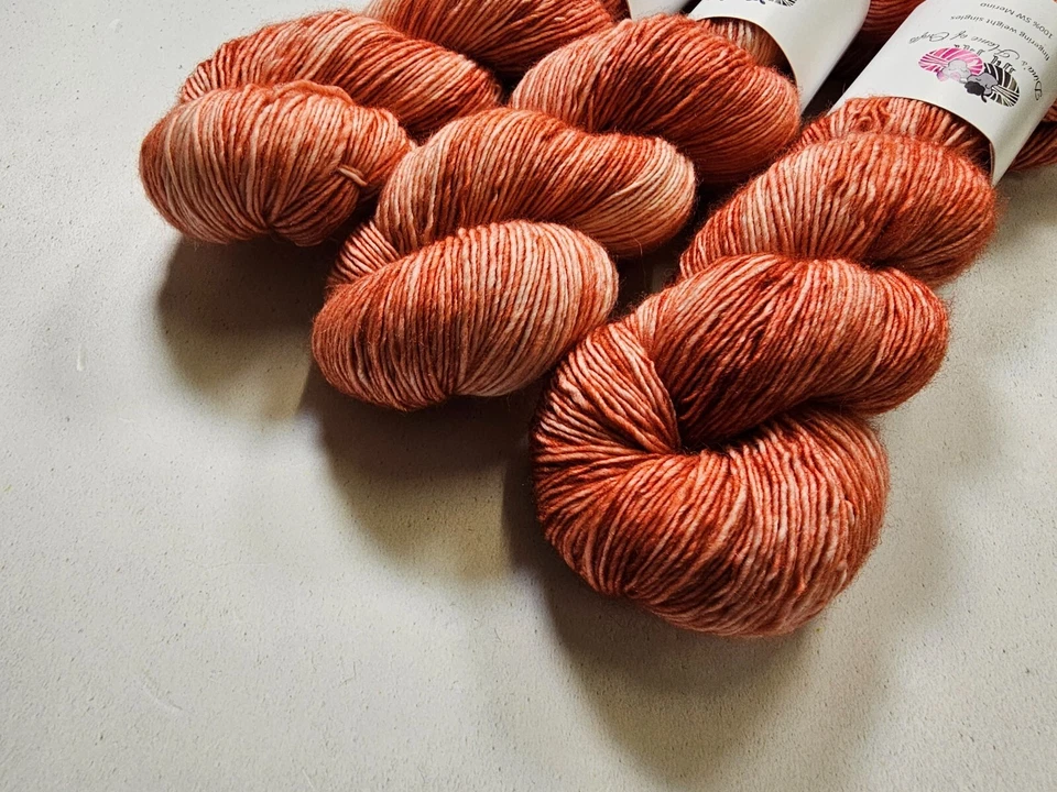 Sw Merino Einzeln,Griffweise Gewicht,100g,Terrakotta - Bild 4 von 4