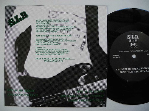 S.L.R. The Last Collect/Free From Reality +1 EP 45 7" 1992 Sweden EX punk thrash - Picture 2 of 3