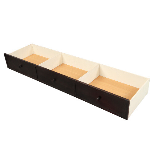 Twin Over Full Bunk Beds with Storage Drawers & Stairs Wood Platform Bed Frames
