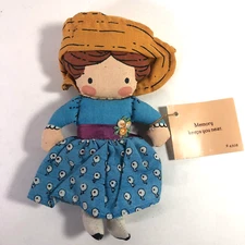 Joan Walsh Anglund 1975 Wolfpit Enterprises Inc Cloth Pocket Doll Blue Dress  