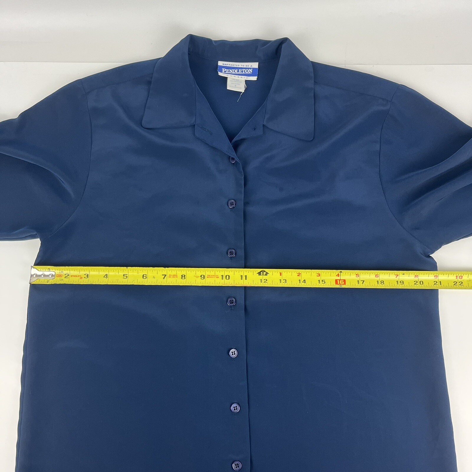 Pendleton Women's Blue Button Down Long Sleeve To… - image 7