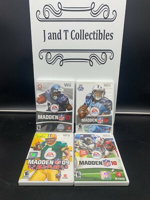 Nintendo Wii Madden NFL 07, 08, 09 & 10 Bundle, Clean & Tested ...