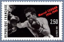 Timbre de 1991 - Marcel Cerdan 1916-1949 - N° 2729  Neuf