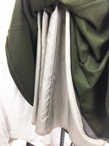 Schneider Austria Green Wool Period FULL A-Line Skirt W/ Florin Coin Buttons