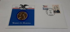 Warren G. Harding Presidential Medal in FDC - Hail to The Chiefs Collection