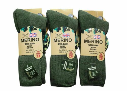  Men's Merino Wool Blend Military Work Boot thermal Winter Socks 2.8 Tog  - Picture 1 of 1