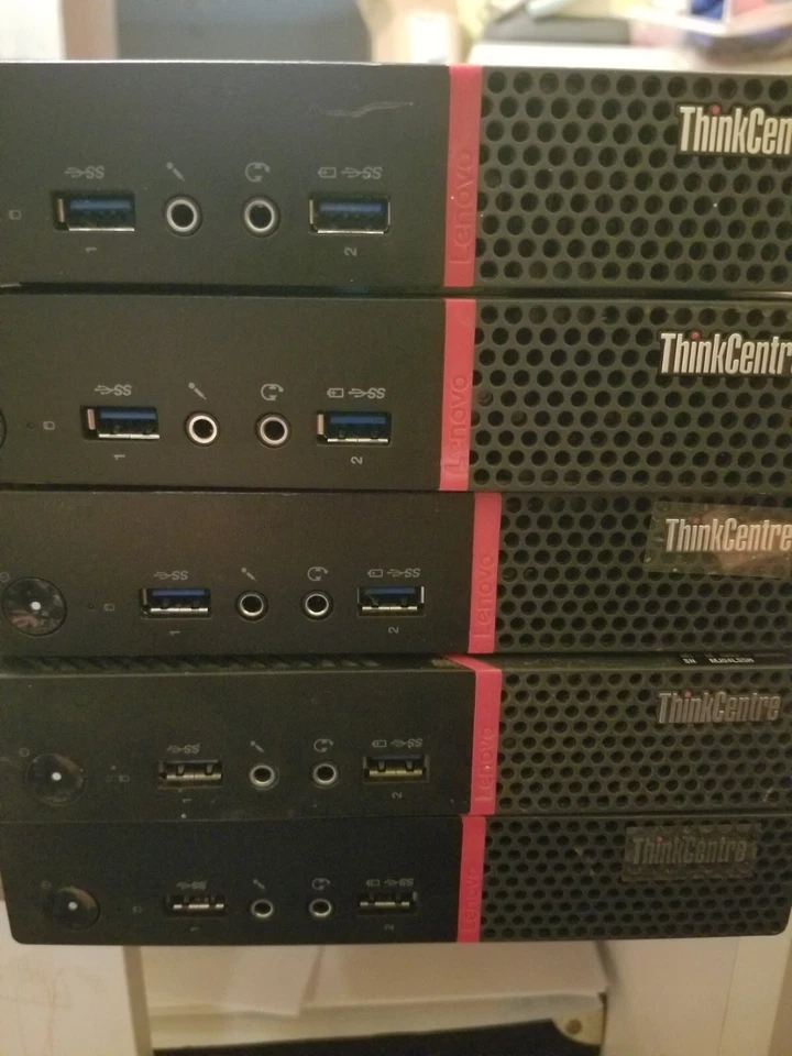 Lote de 5x PC pequeña Lenovo ThinkCentre M600 Pentium J3710 1,6 GHz sin RAM sin HDD/OS Foto 3 de 4