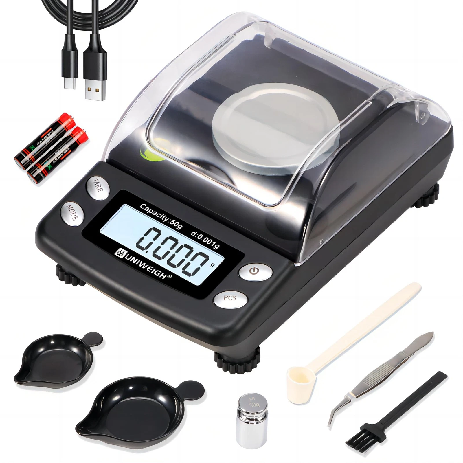 Digital Milligram Scale 0.001g Precision for Jewelry, Gold, Gems, Reloading
Opens in a new window or
