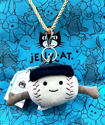 Jellycat Amuseables Baseball Bag Charm Keychain - Plush Toy With Dust Bag NWT