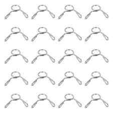 20Pcs 5mm ID 5.8mm OD Fuel Line Hose Clips Spring Clips Clamps Silver