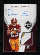 2018 Panini Limited Rookie Gold Spotlight 25/50 Derrius Guice Patch Auto 0y3l
