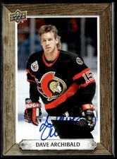 2024-25 UD Engrained Icons Beehive Portrait Signatures Dave Archibald #BH-DV