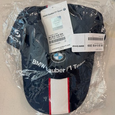 BMW Sauber F1 Team Cap   Factory Sealed NOS   Dark Navy   BMW PN 80 30 0 418 359