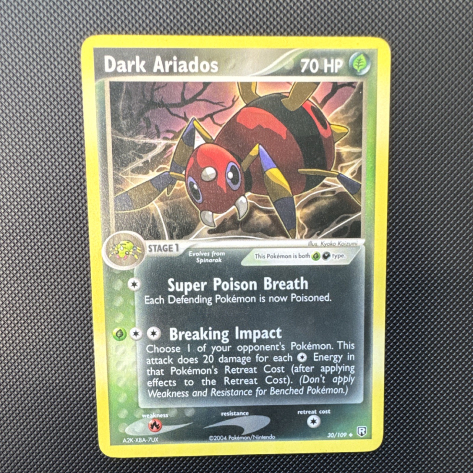 Pokémon Dark Ariados 30/109 EX Team Rocket Returns Stage 1 70 HP Rare English