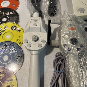 Sega Dreamcast Console And Game Lot X3 Controllers Fishing Rods And More Wow 