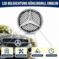185mm Kühlergrill Emblem LED Beleuchtung für Mercedes Benz GLK B-Klasse W204 185mm Kühlergrill Emblem LED Beleuchtung für Mercedes Benz GLK B-Klasse W204