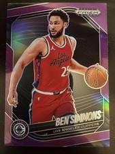 2024-25 Prizm Black Ben Simmons Purple Prizm /99 #153 Los Angeles Clippers