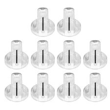 10pcs Clear Guitar Effect Pedal Knob, 9/16" Plastic Electric Guitar Knobs