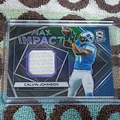 Panini 2019 Spectra Football Calvin Johnson Lions Max Impact MI-7 MEM /199