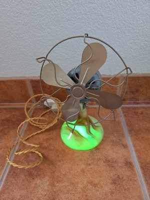 Uranium Glass Desk Fan