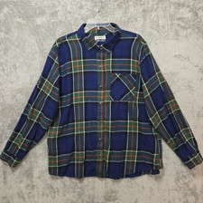 Magellan Outdoors Button Shirt Mens Size 1X Blue Flannel Plaid Classic Fit