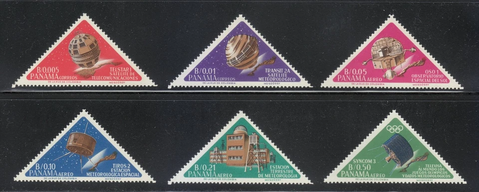 Panamá 1964 MNH Mi 778-783+Bloques 29,30 Sc 457-457E,457Ef Satélites Espaciales ** Foto 2 de 4