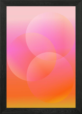 Abstrakte Farbverlauf Kreise in Rosa ein gerahmtes Wandbild Poster Leinwanddruck Bild