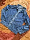 Vintage 40’s US Navy Shawl Collar Denim Jacket Chore Work Coat WW2 WWII Military