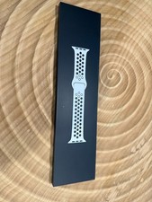 New Nike Sport Apple Watch Band - Pure Platinum / Black Sport Band 44 mm Sealed