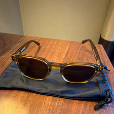 Kiaura Men's Square Sunglasses Brown Plastic Frame Tinted Brown Lenses Solid