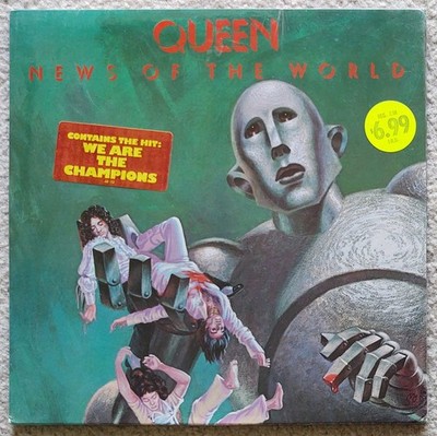 QUEEN - NEWS OF THE WORLD VINYL LP SEALED 1st PRESS 1977 ORIG HYPE STICKER