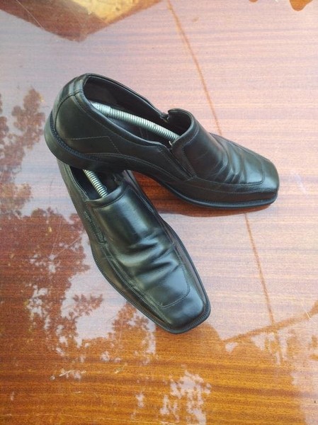 Men Bugatti Heels Black Leather 42.5 #6ATL