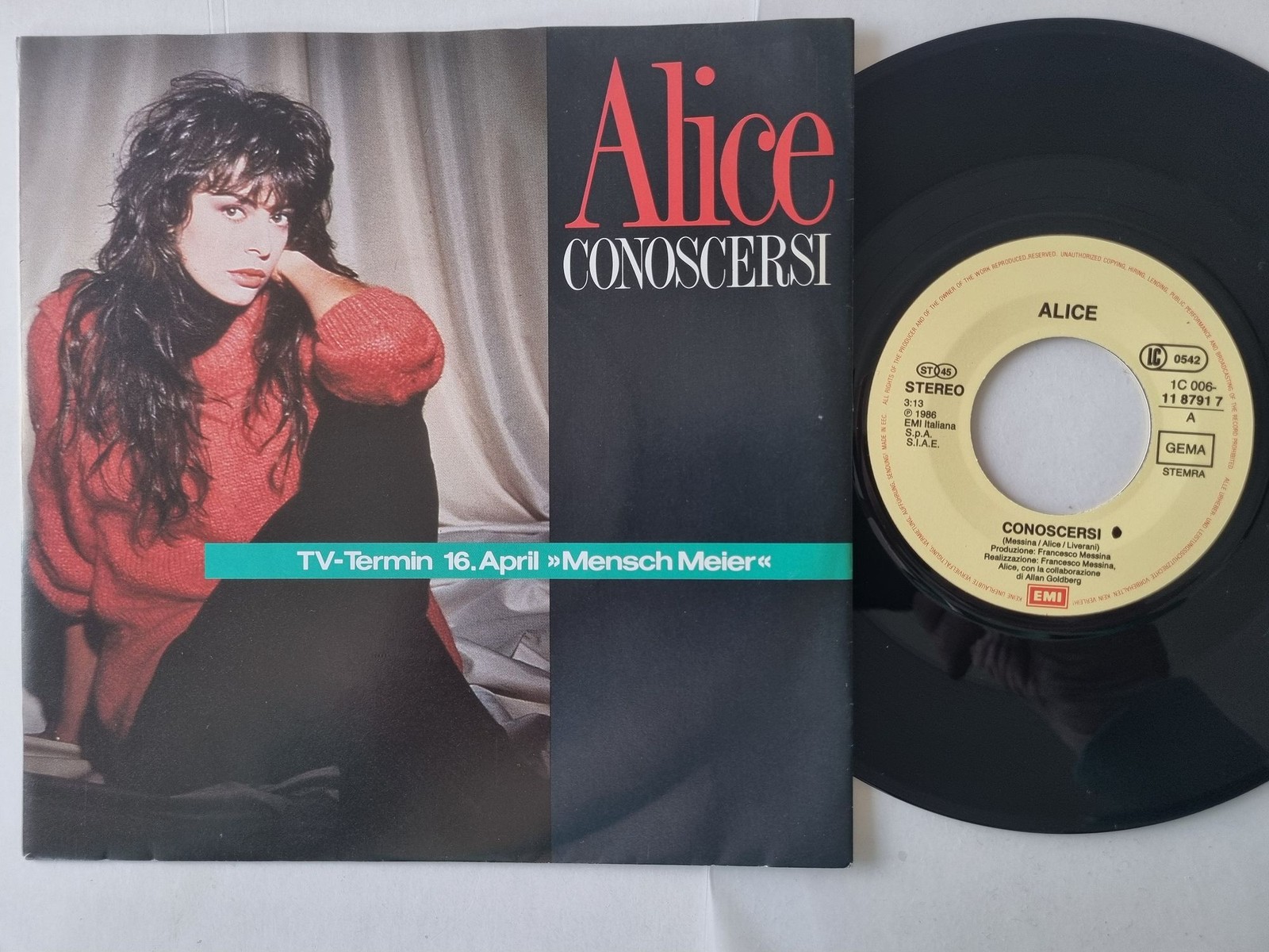Alice - Conoscersi 7'' Vinyl Germany