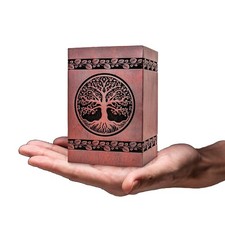Wooden Tree of Life Urns for Human Ashes Adult Man - Wooden Urn, Cremation Ur...